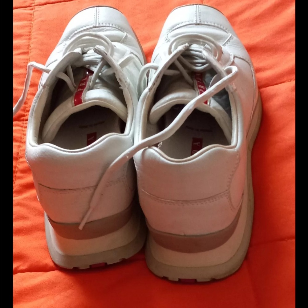 Prada Shoes Mens 37.5  white sneakers casual fashion size USA 7 Mens / 8 Womens - Picture 3 of 5
